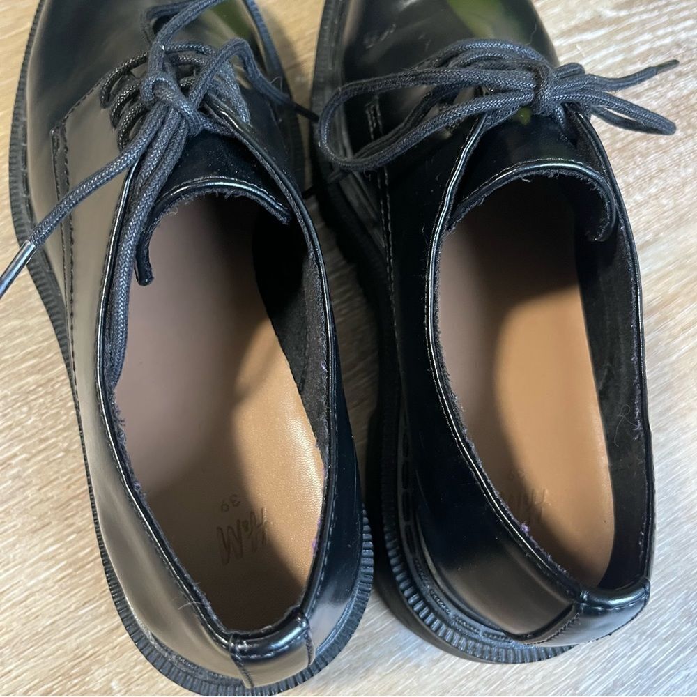 H&M Platform Lace-Up Loafers Black - Picture 5 of 7